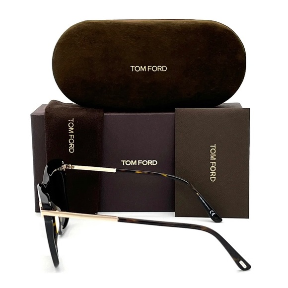 Tom Ford DASHA FT0822 52H  Dark Havana / Brown Polarized 52mm Sunglasses TF0822 - Picture 5 of 5